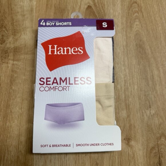 Hanes Girls Underwear 4 Pack Boy Shorts Seamless Comfort Size S Tagless Stretch - Picture 1 of 5